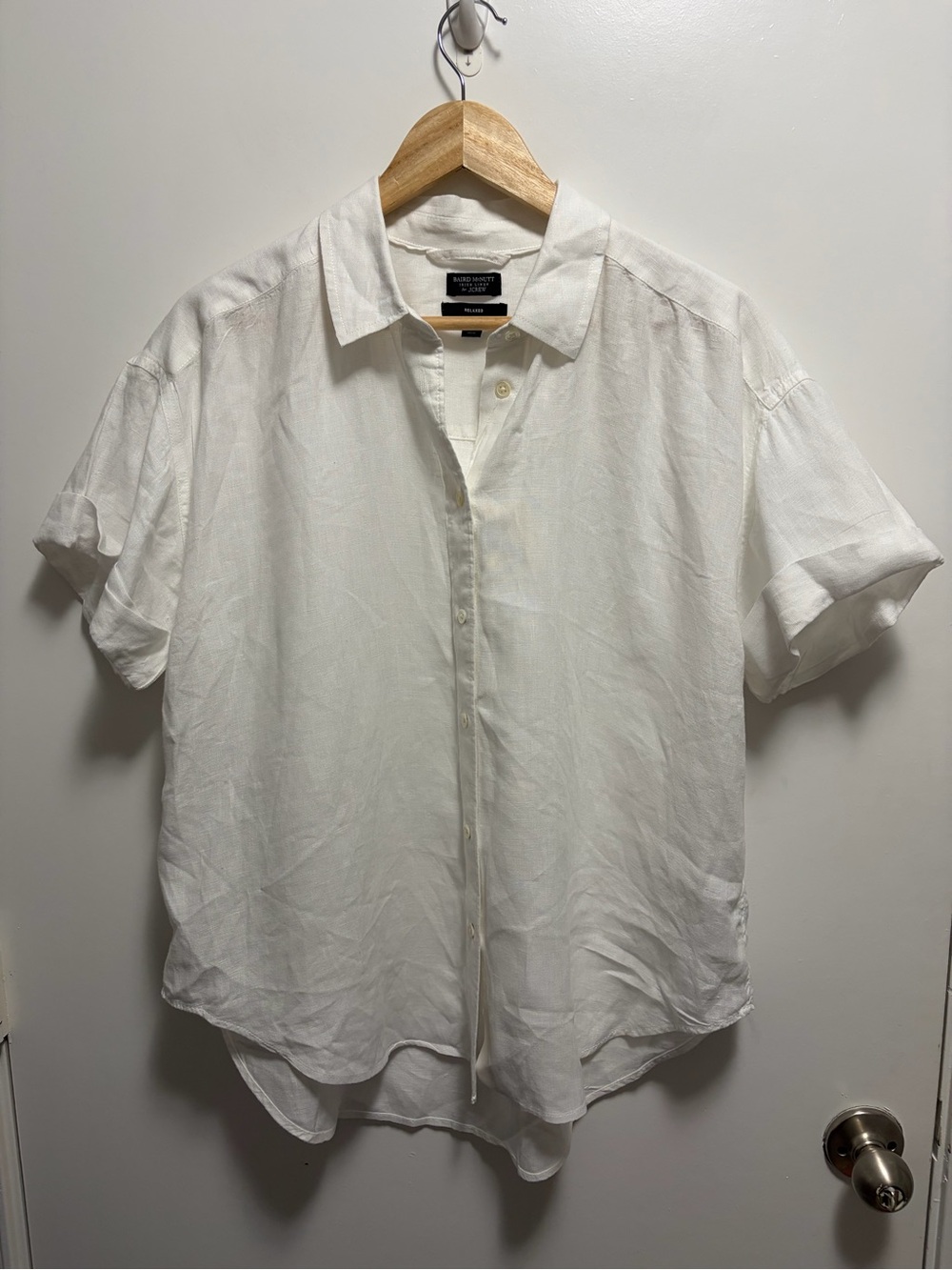 Baird McNutt Irish Linen for J Crew Capitaine Shirt Women’s Size Medium - Picture 2 of 6
